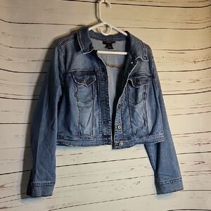 Lane Bryant Denim Jean Jacket Womens Button Front Pockets Blue,‎ Size 18